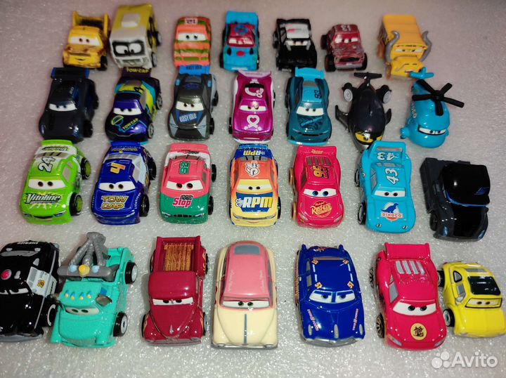 Машинки тачки мини гонщики mattel