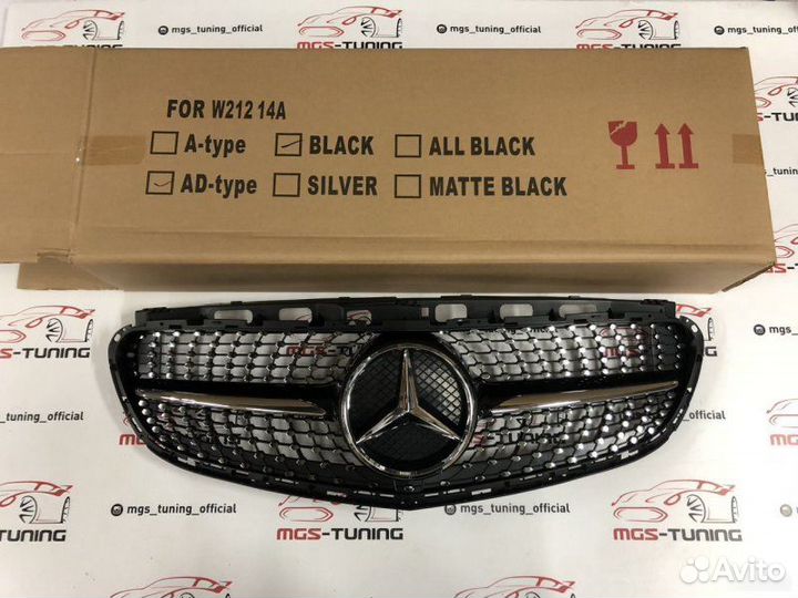 Решетка Mercedes Diamond W212 black