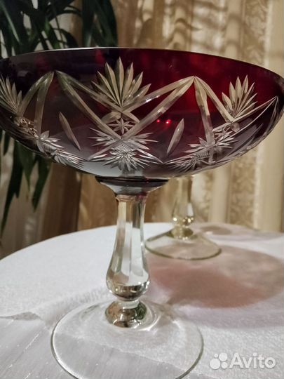 Ваза для фруктов хрусталь СССР 1960-70г