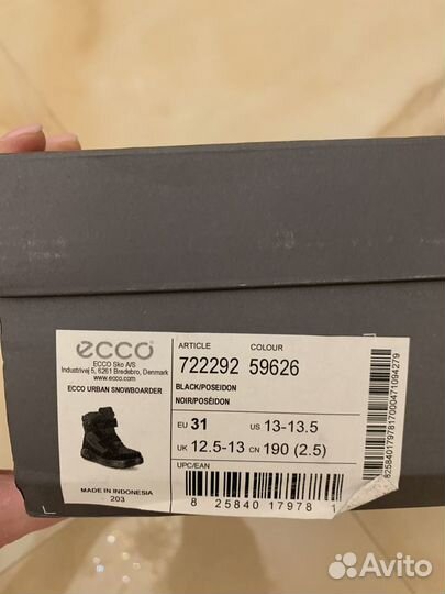 Зимние ботинки Ecco