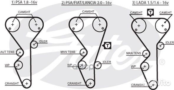 Ремень грм citroen / peugeot 1.8-2.0 95-04/ LADA