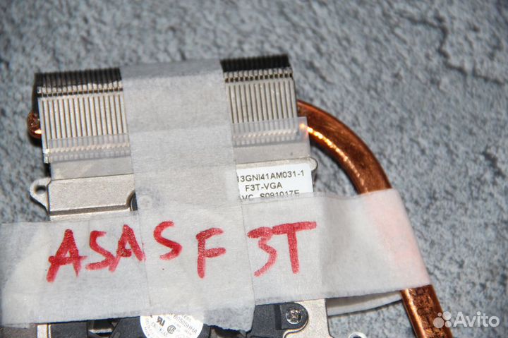 Система охлаждения ноутбука asus F3