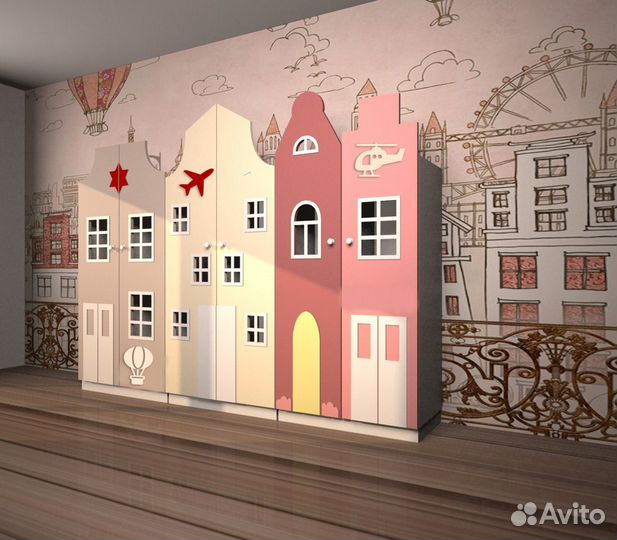 Детские шкафчики. Шкаф в раздевалку детского сада