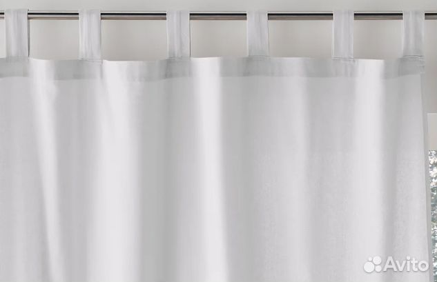 Шторы белые хлопок 135х220см комплект