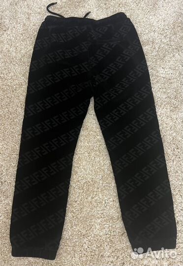 Fendi мужские велюровые брючки с логотипом оригина