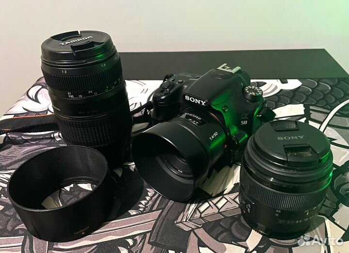 Фотоаппарат Sony Alpha SLT-A58 + 3 Объектива