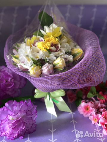 Букет из мыльных цветов