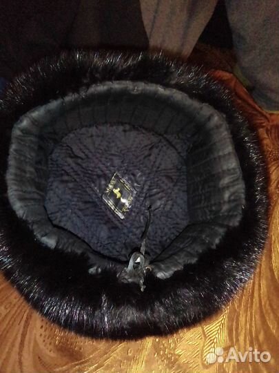 Норковая шапка мужская ушанка