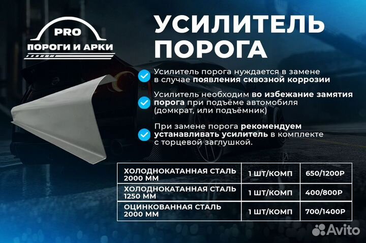 Ремонтные пороги на Hyundai Trajet