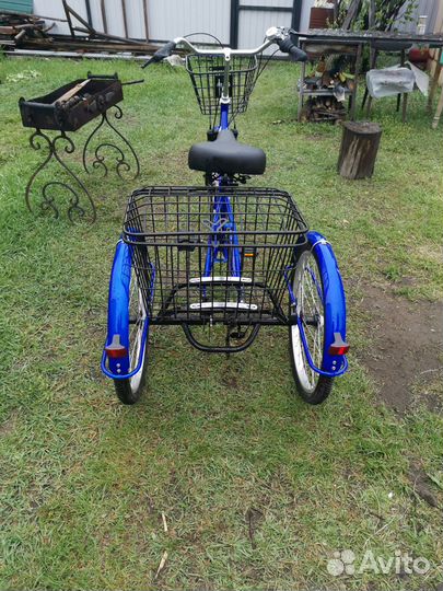 Трехколесный велосипед складной, для взрослых рвз