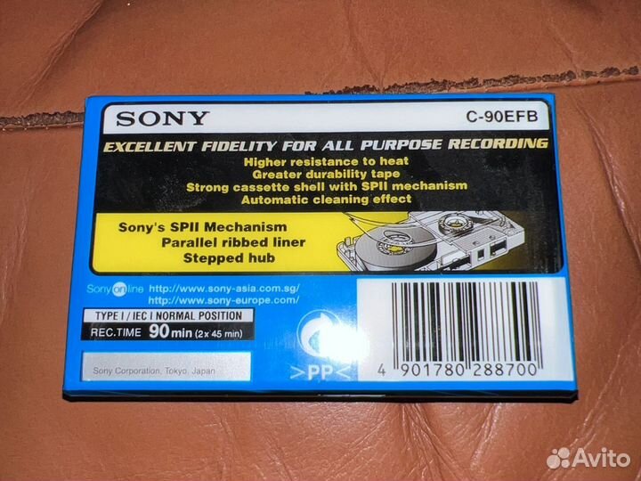 Аудиокассеты новые запечатанные Sony C-90EFB