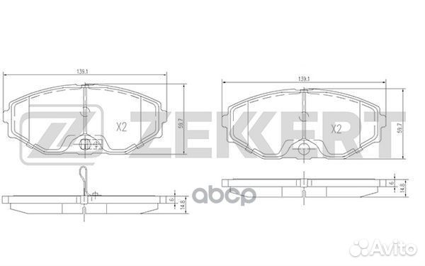 Колодки торм. диск. передн. Infiniti J30 92- Q