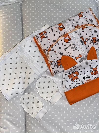 Кокон для новорожденных новый 56р