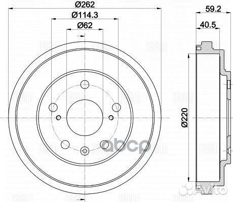 Барабан торм. для а/м Suzuki SX4 (06) TF223473
