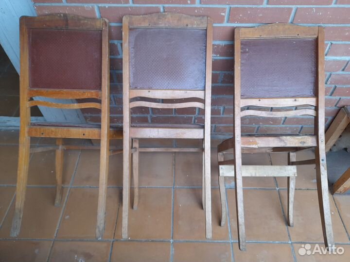 Стулья винтажные СССР, 3 шт, лотом