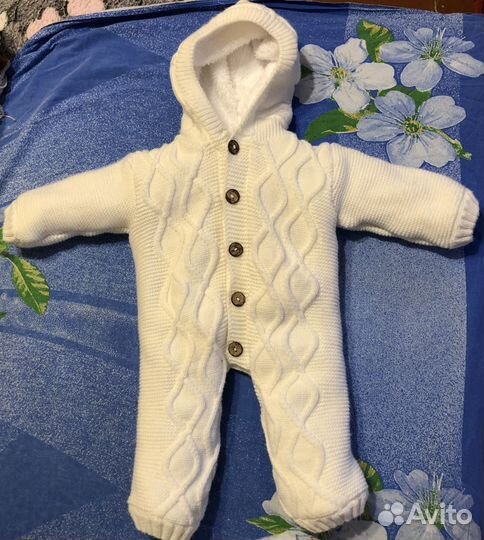 Вязанный комбинезон размер 62-68