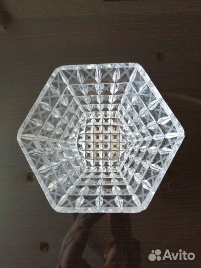 Чешский хрустальный салатник