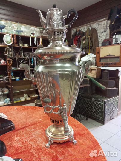 Старинный угольный самовар рюмка