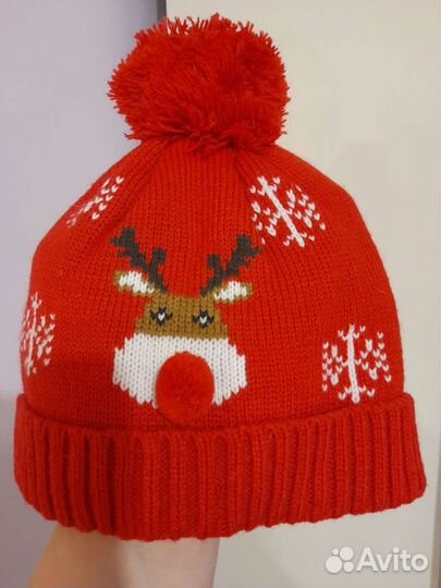 Новая новогодняя шапка 1-3 года