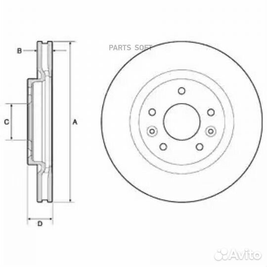 Delphi BG4770C Тормозной диск