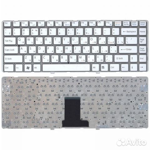 Клавиатура для ноутбука Sony Vaio VPC-EA белая без