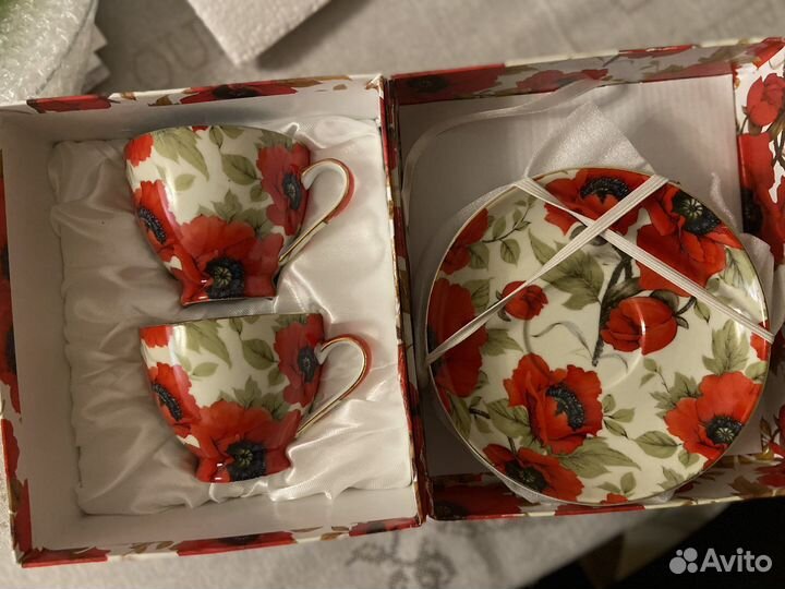 Сервиз чайный маки новый Manchester England