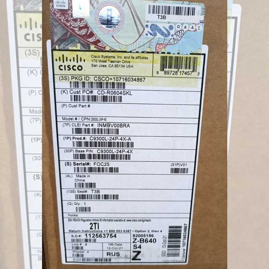 [C9300L-24P-4X-A] Коммутатор Cisco C9300l-24p-4x-A