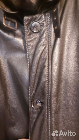 Кожаная куртка мужская бу 54