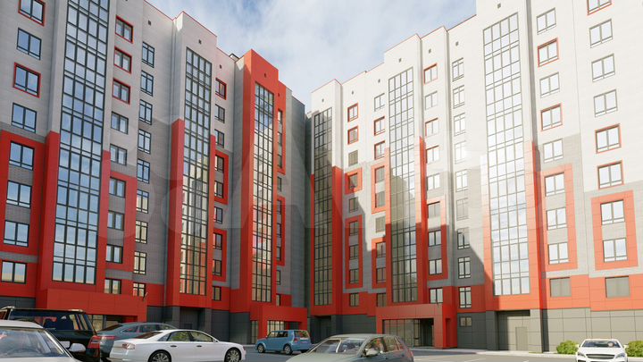 2-к. квартира, 65,4 м², 4/9 эт.