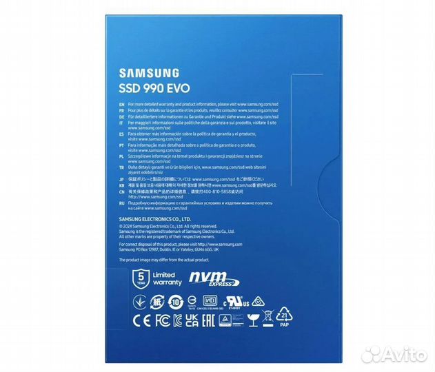 Жесткий диск SSD 2TB M2 Samsung 990 EVO MZ-V9E2T0B