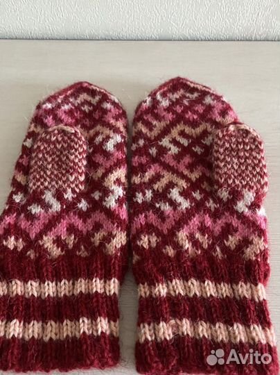 Рукавицы из натуральной шерсти