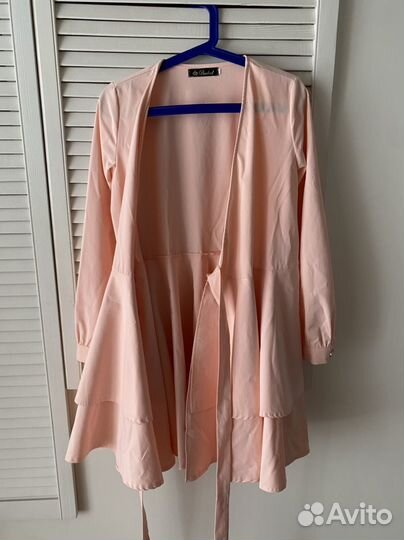 Платье с запахом розовое 44-46 размер