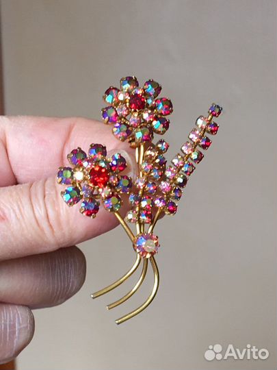 Старинная брошь Чехия