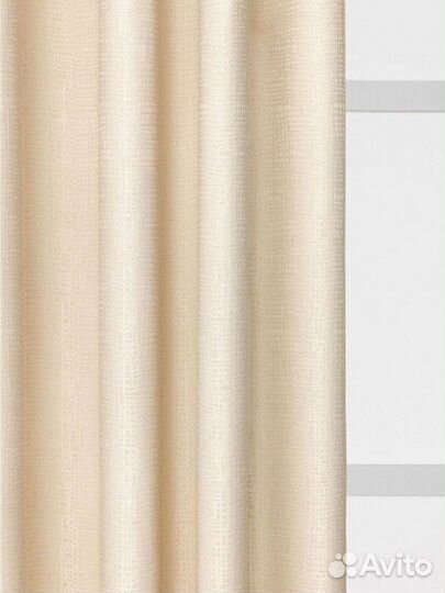 Светлая бежевая штора (новая)