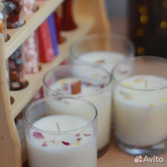 Кокосовые свечи ручной работы