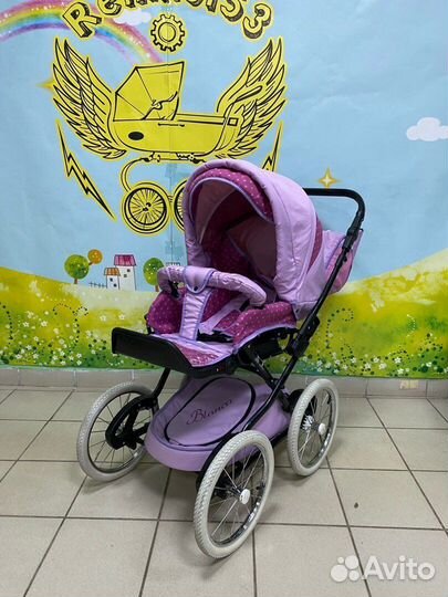 Коляска 2 в 1 riko blanca