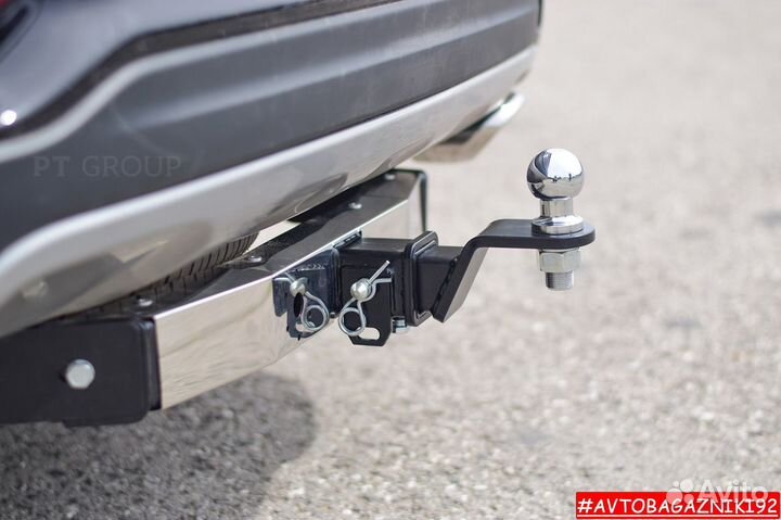 Фаркоп (тсу) под квадрат для Hyundai Santa Fe