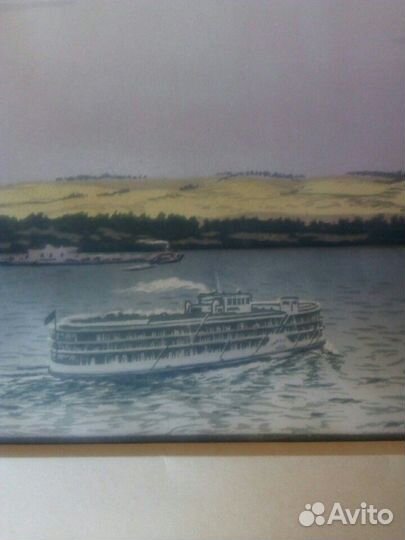 Картина (гравюра) кама худ.Д.Ф.фехнера