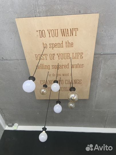 Люстра лофт дерево