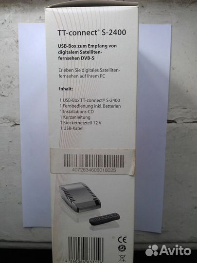 Тюнер через юсб-2 порт tt-connekt s-2400