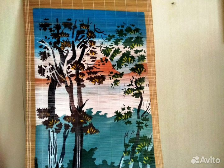 Циновка бамбуковая, декоративная