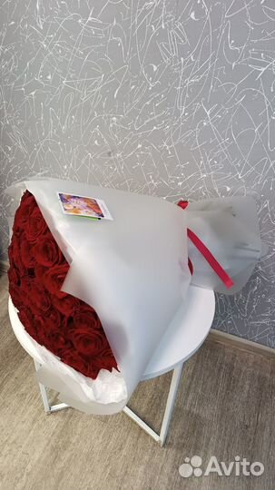 Розы крупные с доставкой 51 шт