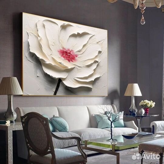 Текстурная картина манящий цветок Искусство цветов