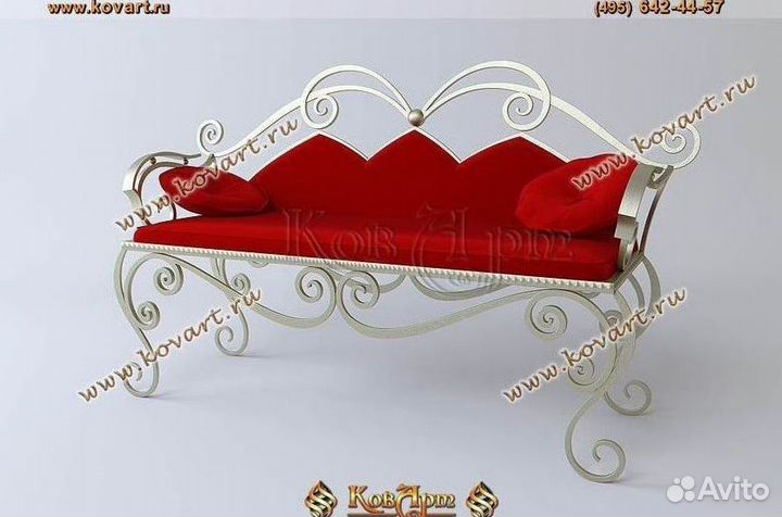 Кованые диваны. Кровать диван кованая. Art: H721