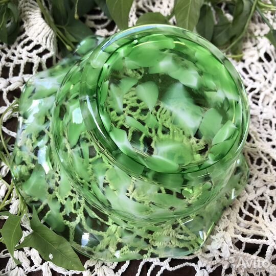 Ваза Конфетница Цветное стекло