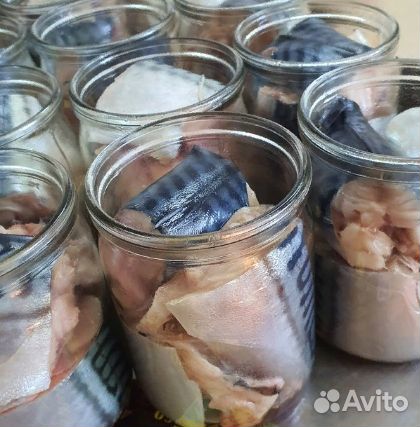 Тушёнка рыбная. Консервы рыбные. Скумбрия в с/с