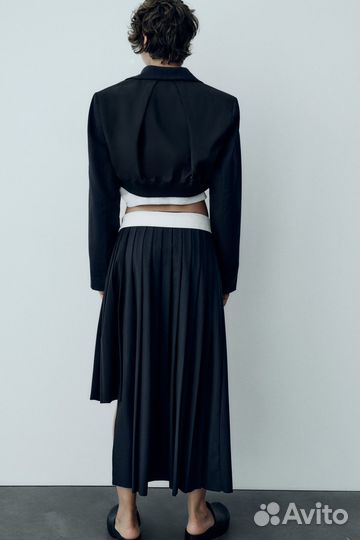 Укороченный пиджак-бомбер Zara M