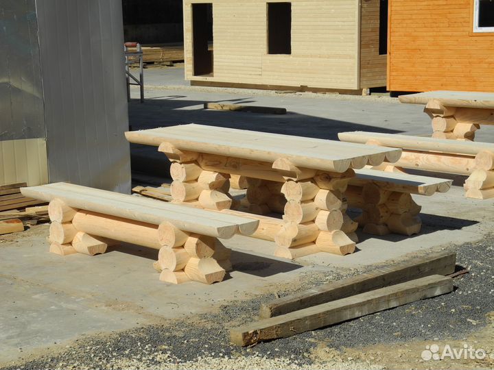 Садовая мебель из бревна