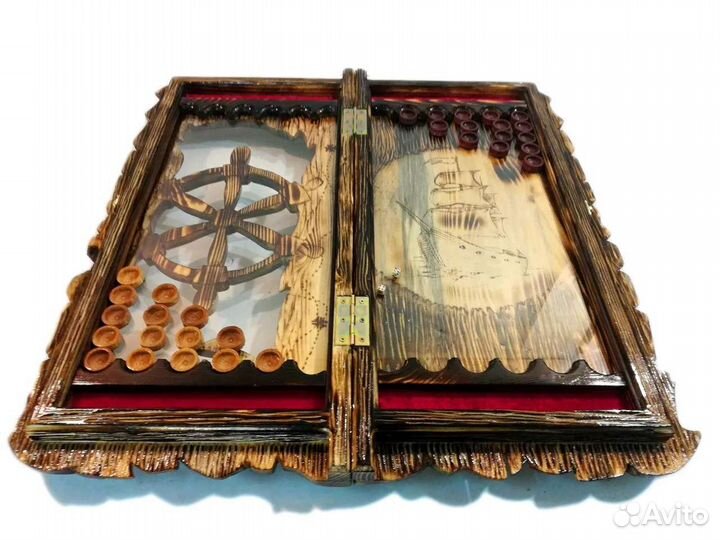 Нарды со стеклом пиратские 13/14