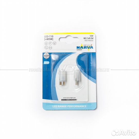 Светодиодные лампы narva T10 W5W 12V-0,6W LED 6000